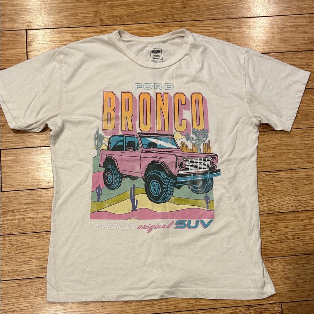 Ford Licensed Cream Retro Style Motörhead Indie sleeve T-Shirt Ford Bronco M